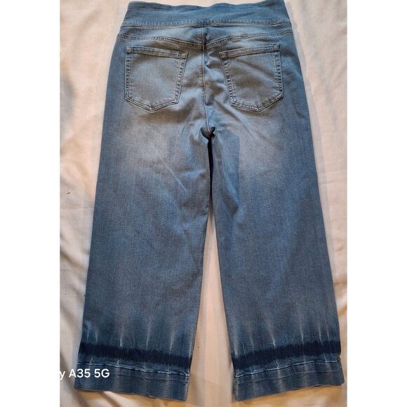 Style & Co Womens Wide Crop Jeans Blue Denim Size 16 Boho Classic - Picture 4 of 9